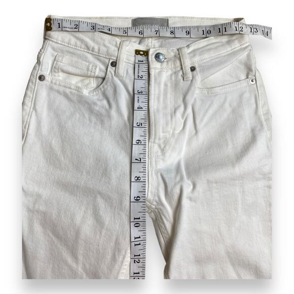 EVERLANE JEANS 25 BONE WHITE HIGH RISE RELAXED ANKLE SLIM SKINNY PREPPY CASUAL - Picture 6 of 7
